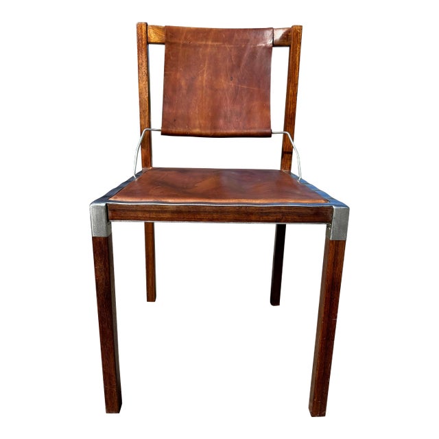 Zele Marcus and Alexis Style Leather Chair For Sale