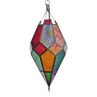 Colorful Prism Glass Pendant Light For Sale