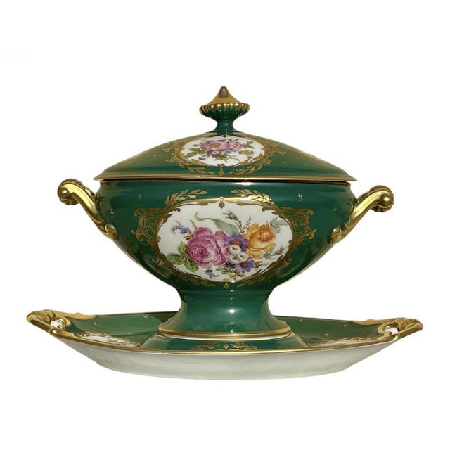Porcelain Tureen and Display Stand from Limoges, Set of 2 For Sale - Image 13 of 13