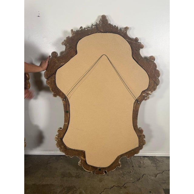Pair of Italian Rococo Revival Giltwood Mirrors, Circa 1850–1870 For Sale - Image 18 of 18