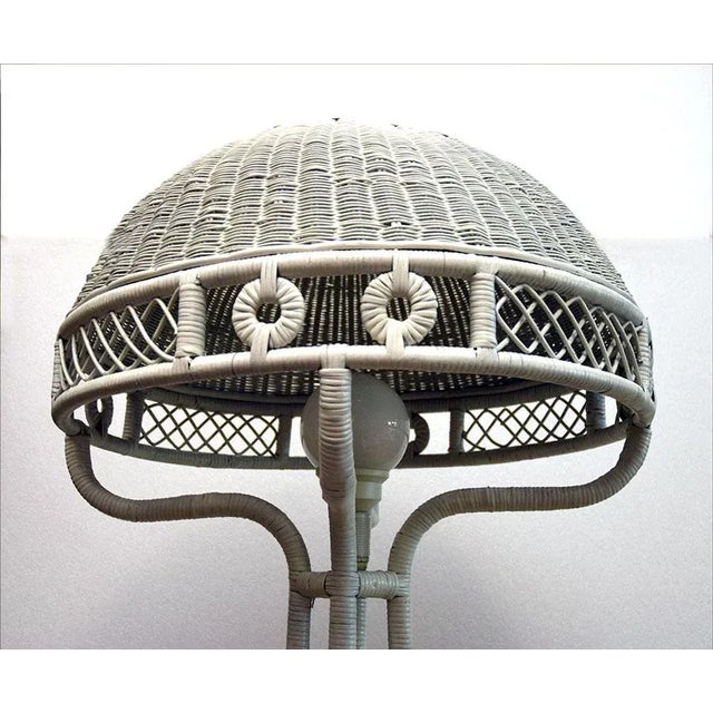 Mid-Century Italian Rattan Floor Lamp, 1950s For Sale - Image 6 of 9