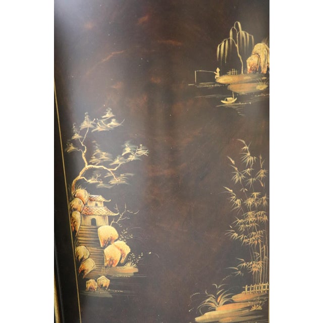 Theodore Alexander New Old Stock Painted Chinoiserie Demilune Commode For Sale - Image 9 of 15