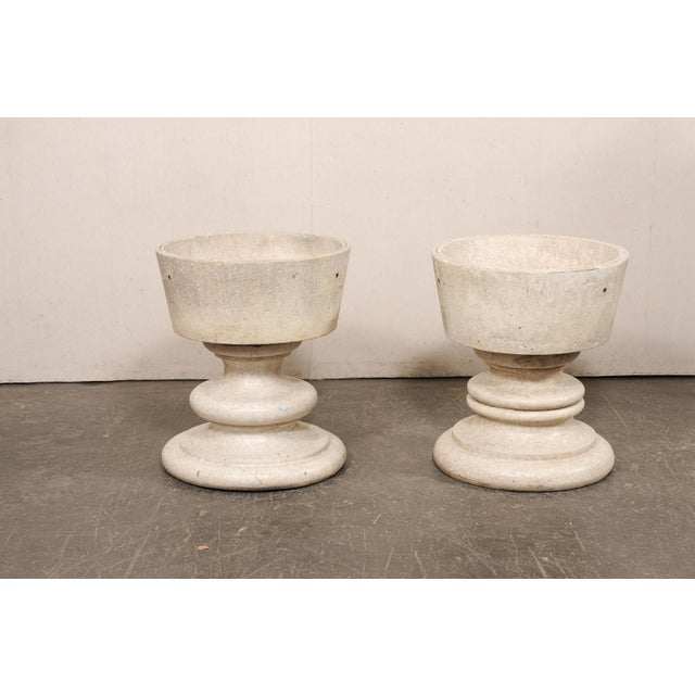 Mid 20th Century Pair of Large Pedestal Garden Planters For Sale - Image 11 of 13