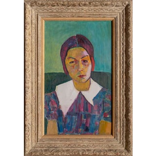 Joseph Solman Barbara Begg, Expressionist Portrait by Joseph Solman circa 1960 For Sale