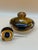 Glass Vintage Murano-Style Sommerso Art Glass Perfume Bottle With Bullseye Stopper For Sale - Image 7 of 9