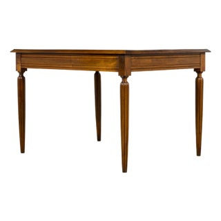 1920s French Art Deco Walnut Writing Table For Sale