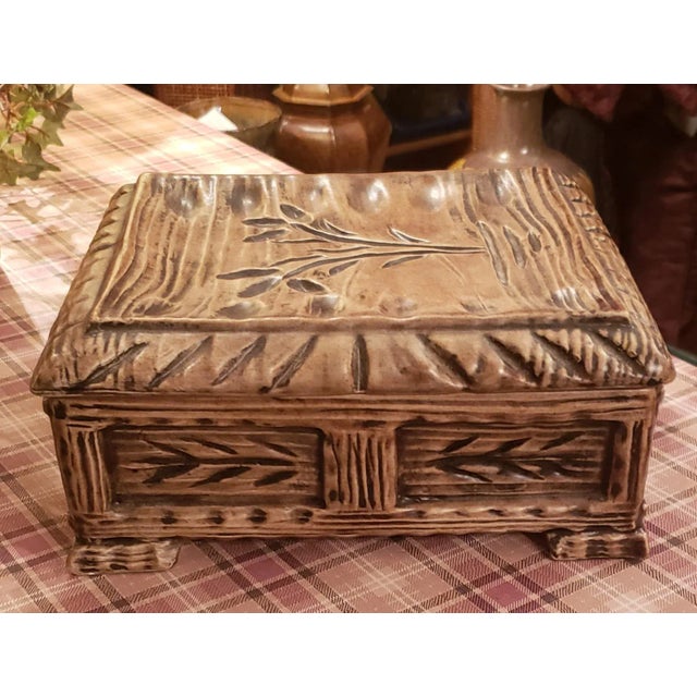 1960s Oversized Porcelain Dresser Box With Square Feet For Sale In Saint Louis - Image 6 of 11