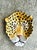 Unleash a touch of wild glamour with this vintage Italian ceramic cheetah catchall. A stunning example of classic...