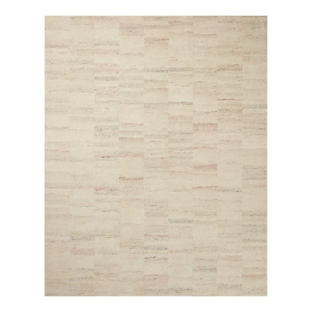 Amber Lewis x Loloi Rocky Natural / Fog 2'-3" x 3'-9" Accent Rug For Sale