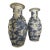 Pair of 16" Dragon Vaases in Blue/WHT Porcelain For Sale