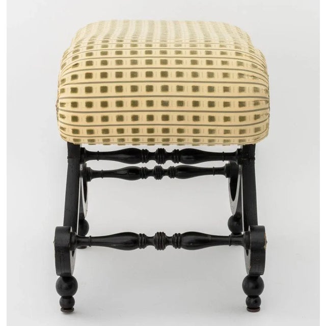 Louis XV Style Ebonized Curule Bench For Sale - Image 9 of 10
