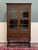 Antique English Bookcase Bookshelf Cabinet Double Door Barley Twist Oak c.1930s For Sale - Image 4 of 17