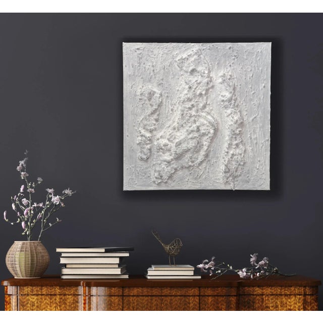 Neutral Palette Relief Brutalist Oil Painting #3 by Diane Grant For Sale - Image 9 of 9