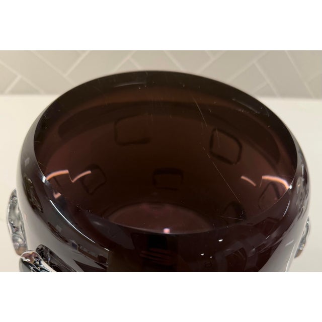 Studio a Home by Global Views Plum Polish Art Glass Ingot Vase / Cachepot - Size Small For Sale - Image 9 of 10