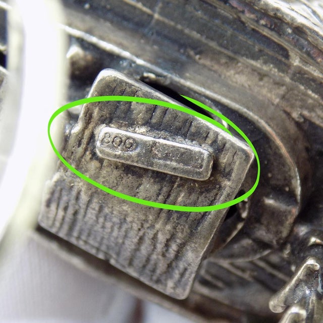 Vintage Italian Handmade Genuine Silver Galleon Sailing Ship Large Figurine, Made in Tuscany in 1991 For Sale - Image 10 of 13