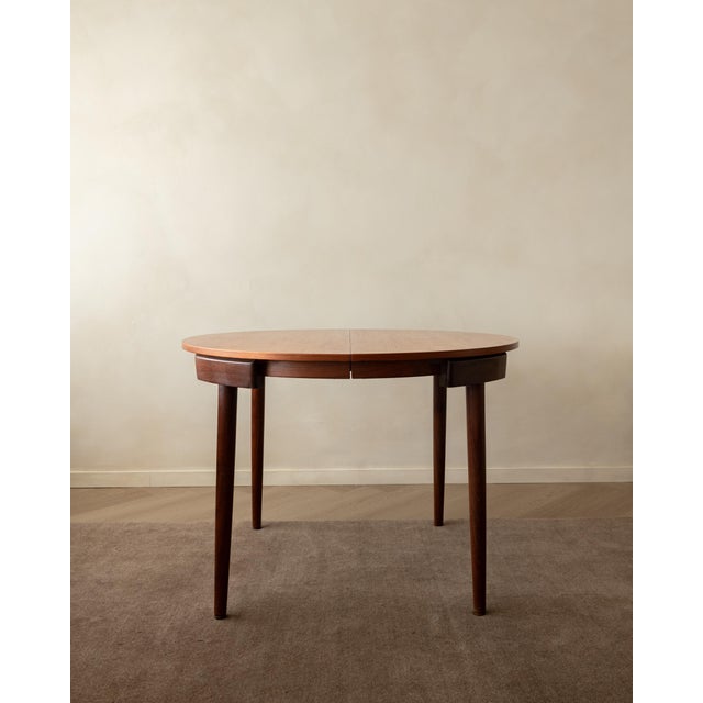 Black Mid-Century Modern Teak Roundette Dining Set by Hans Olsen for Frem Røjle, 1950s, Set of 5 For Sale - Image 8 of 18
