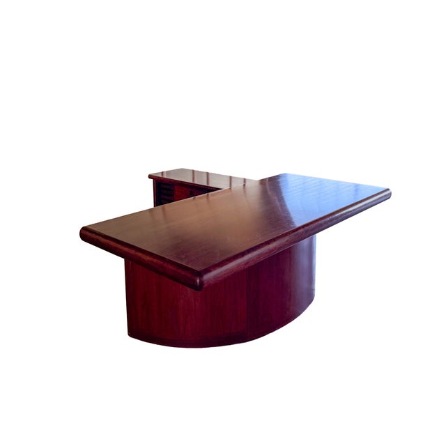 Mid-Century Modern 1980s Drylund Super Skyline Rosewood Executive Desk For Sale - Image 3 of 18