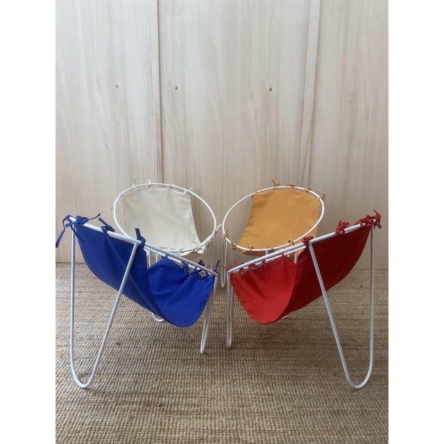 Vintage French Outdoor Armchairs, 1950s, Set of 4 For Sale - Image 6 of 15