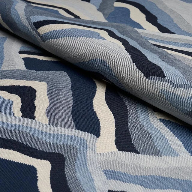 Schumacher Schumacher Avala Hills Fabric In Ocean For Sale - Image 4 of 4