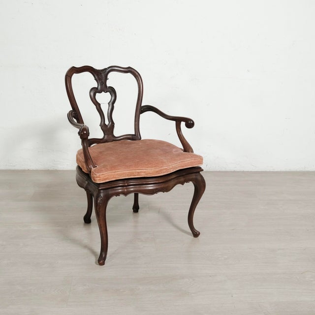 Wooden Armchair with Vienna Straw Seat, 1900s For Sale - Image 3 of 15