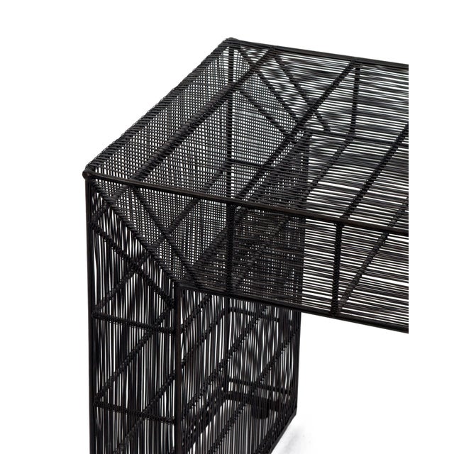 Metal Vintage Sculptural Metal Wire Shelving and Display Table Set, 1980s, Set of 2 For Sale - Image 7 of 9
