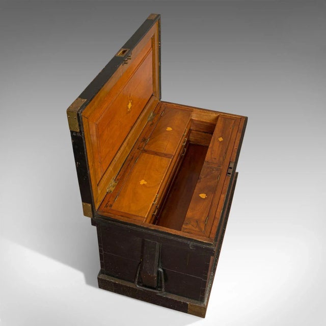 1880s Victorian Mahogany Master Shipwright's Chest For Sale - Image 11 of 13