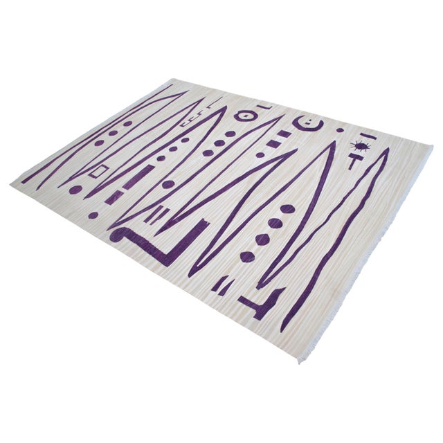 Paul Klee - Heroic Strokes of the Bow - Inspired Silk Hand Woven Area - Wall Rug 4′9″ × 6′3″ For Sale - Image 6 of 16