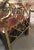 Vintage twin size headboard bed, brass Chinese Chippendale. Hollywood Regency. Some patina, tarnishing (pictured).