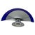 Postmodern Postmodern Italian Cobalt Blue Murano Glass & Chrome Wall Sconce, 1980s 1 of 7 For Sale - Image 3 of 17