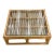 Vintage Brown Jordan Rattan Low-Profile Square Cocktail Table With Inset Glass Top For Sale