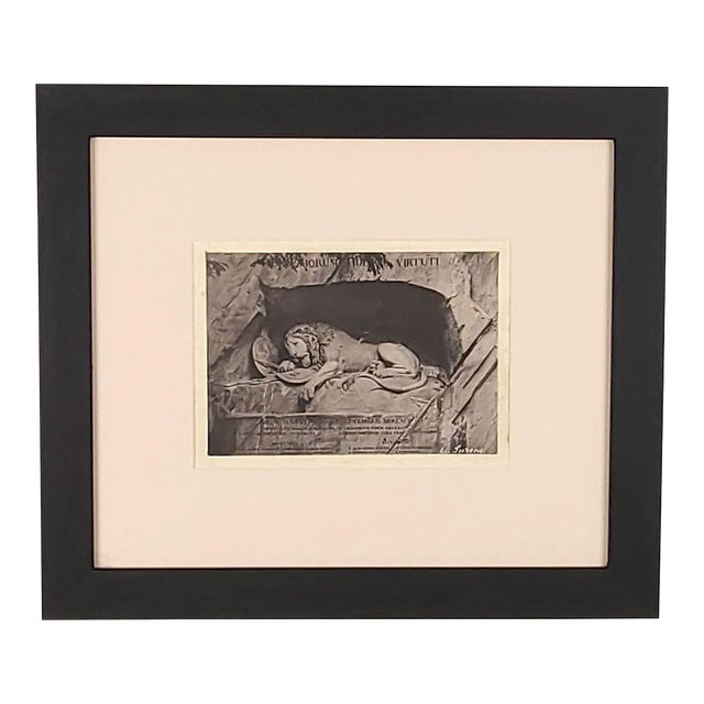 19th Century Photograph of the Lion of Lucerne For Sale