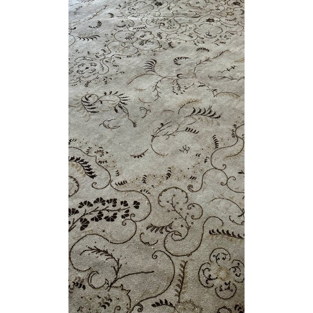 1930s Vintage Decorative Hand Knotted Carpet For Sale - Image 5 of 8