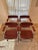 Textile A Set of 4 Chrome Cantilevered Dining Arm Chairs in a Rich Rusty Red Boucle For Sale - Image 7 of 12