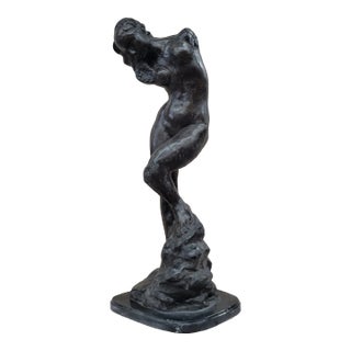EVE (1895) Bronze Statue Sculpture by Auguste Rodin Nude Female Figure 32" x 11" For Sale
