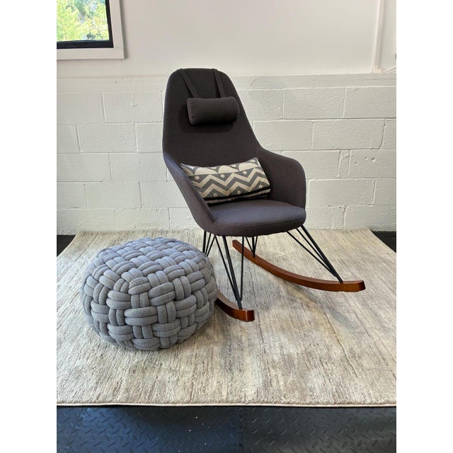 2020s Pod Rocking Chair and Knot Ottoman For Sale - Image 5 of 10