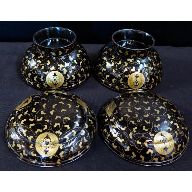 Black Early 20th Century Japanese Karabitsu Cake Boxes For Sale - Image 8 of 8