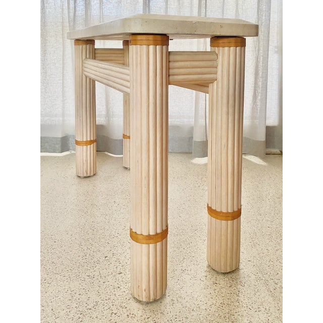 1980s 1980s Postmodern Stone Topped Console Table For Sale - Image 5 of 12