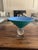 Venini Murano Italian Art Glass Pedestal Bowl in Blue & Turquoise, Signed For Sale In New York - Image 6 of 6