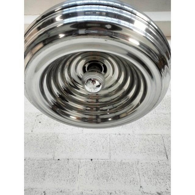 Silver Splugen Brau Pendant Lamp in Aluminum by Achille and Piergiacomo Castiglioni for Flos, 1970s For Sale - Image 8 of 13