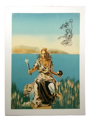 1976 "Coronation of Gala" Lithograph Hand Signed by Salvador Dali
