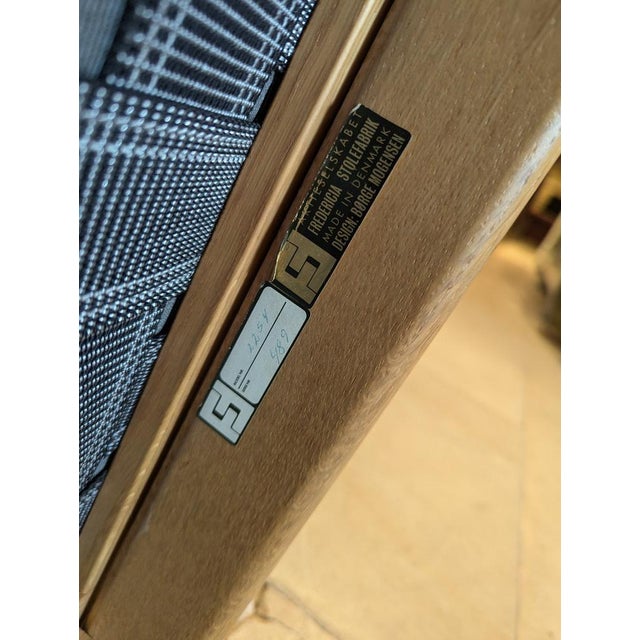 Set of Model 2254 Sled Lounge Chairs in Oak by Børge Mogensen, 1950s For Sale - Image 10 of 11