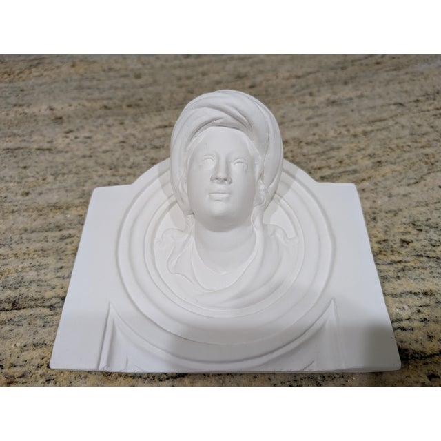 White Plaster Cast Head of a Prophet From Ghiberti's Gates of Paradise For Sale - Image 8 of 9