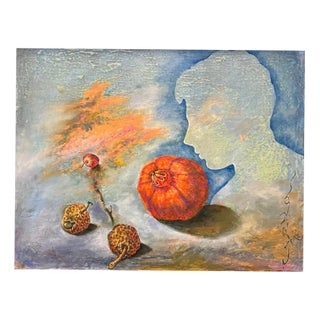 José Gerson, Land of Men, Oil on Wood, 1995 For Sale