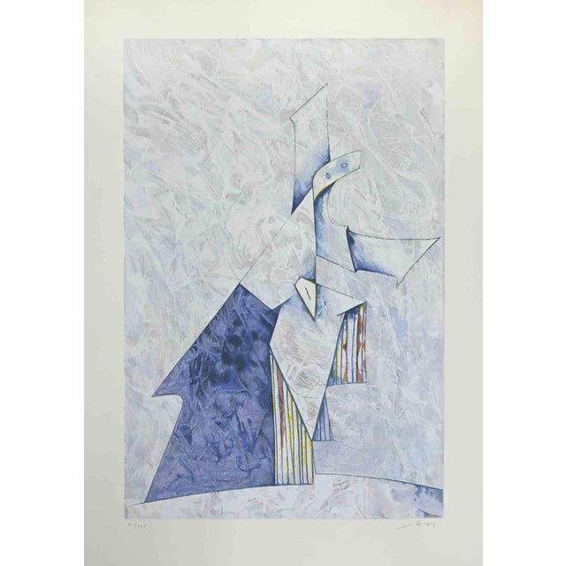 Gianni Dova, Untitled, Lithograph, 1970s For Sale