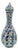 Handmade Ceramic Fluted Nightingale Vase with Lid (30cm) Polychrome Floral Pattern For Sale