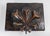 We are selling this really cool and interesting Folk art style leather box. This leather box appears to be mid to late...