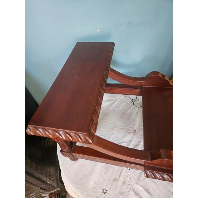 Carved Mahogany Bed Library Step For Sale - Image 10 of 11