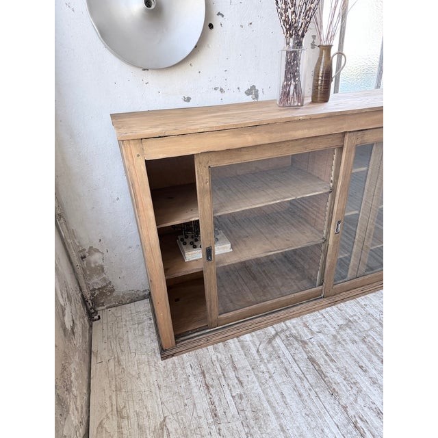 Pine and Oak Sideboard with Glass Doors, 1950s For Sale - Image 17 of 18
