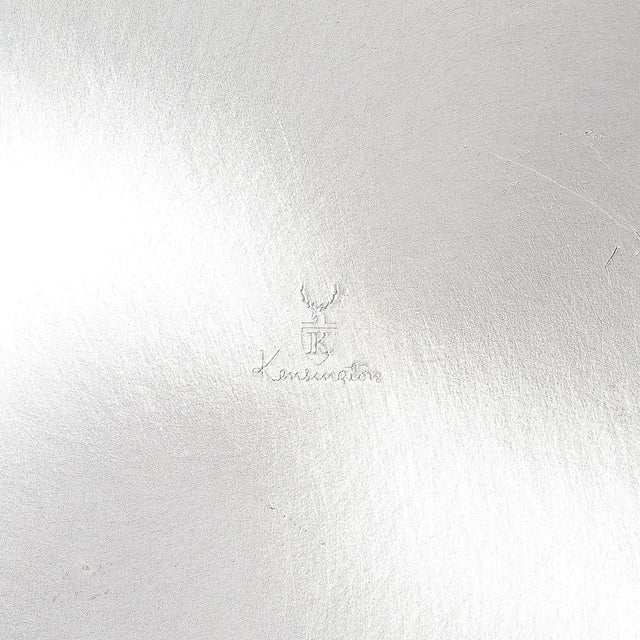 Art Deco Aluminum Serving Tray With Sculptural Brass Supports For Sale - Image 14 of 14