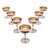 Reed & Barton Antique American Sterling Silver Gilt Art Deco Sherbet Cocktail Wine Goblets - Set of 7 For Sale - Image 4 of 10